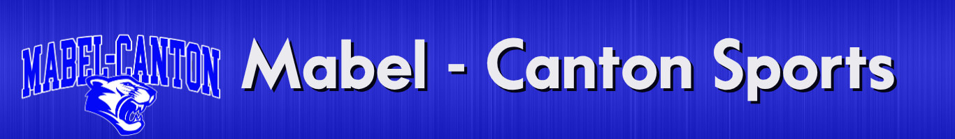 Banner with Mabel-Canton Cougars logo, text: "Mabel-Canton Valley Sports"